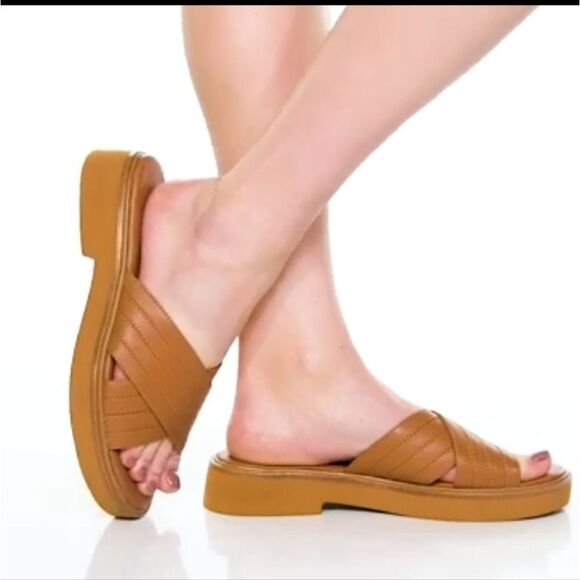 NWT Madewell leather Platform sandals 9 - Picture 2 of 11